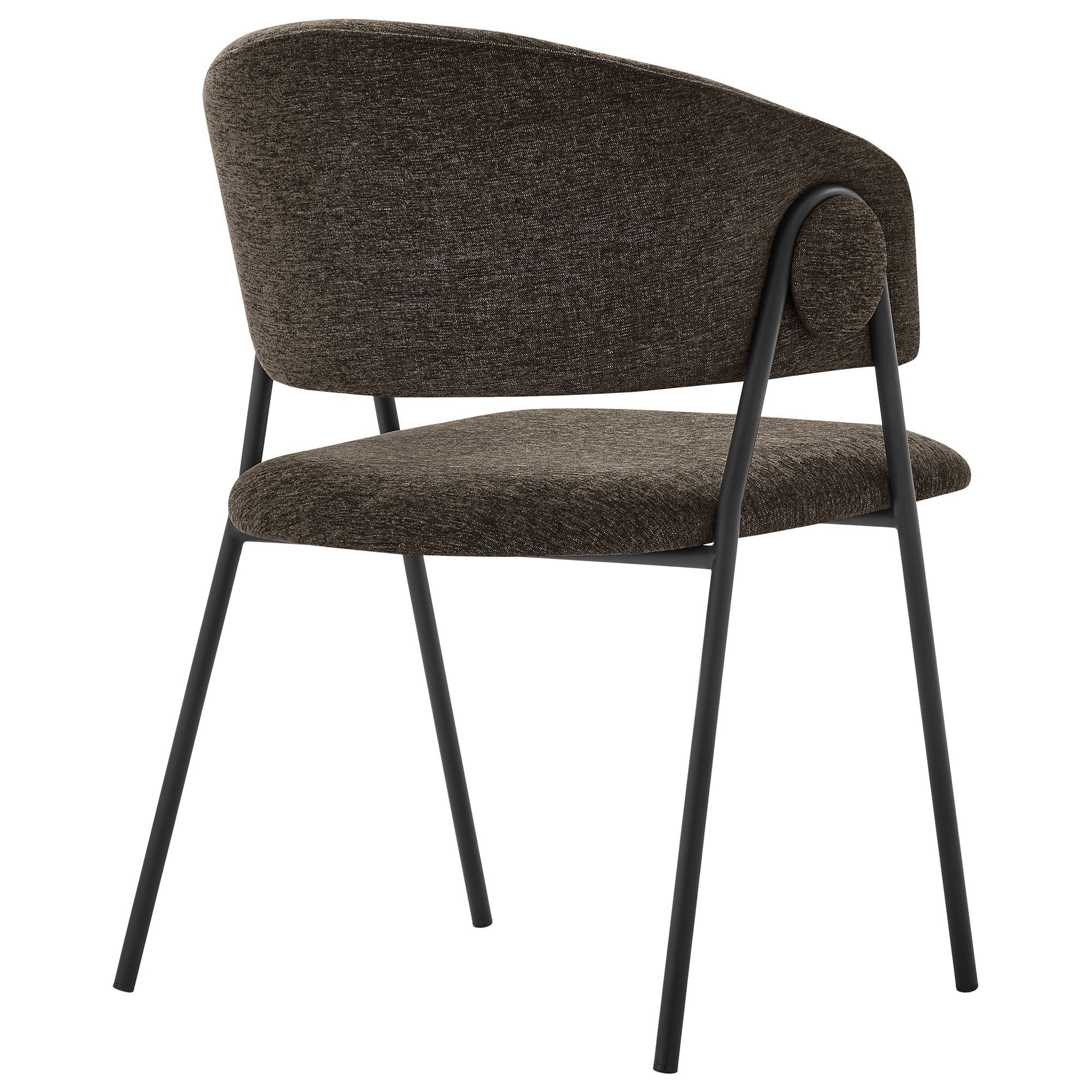 Syl Chenille Dining Chair Set - Java Black Denmark Home