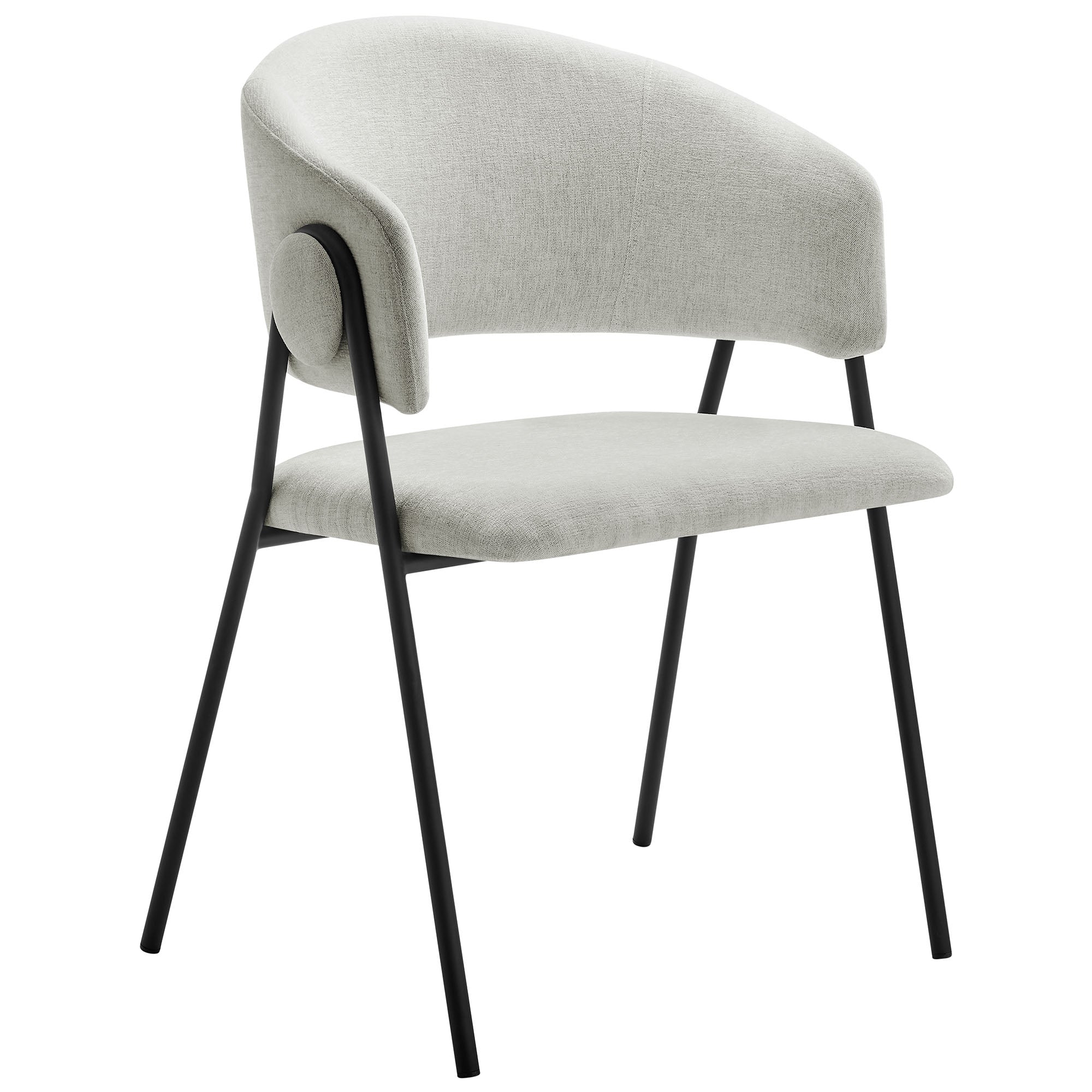 Syl Chenille Dining Chair Set - Newsprint Black Denmark Home