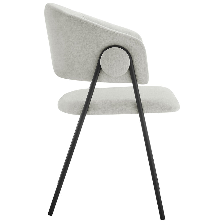 Syl Chenille Dining Chair Set - Newsprint Black Denmark Home