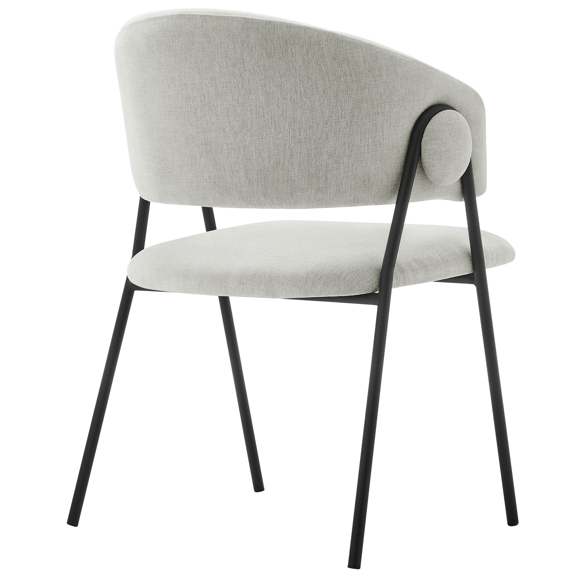 Syl Chenille Dining Chair Set - Newsprint Black Denmark Home