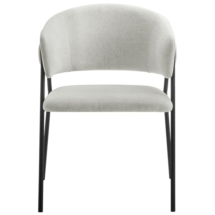 Syl Chenille Dining Chair Set - Newsprint Black Denmark Home