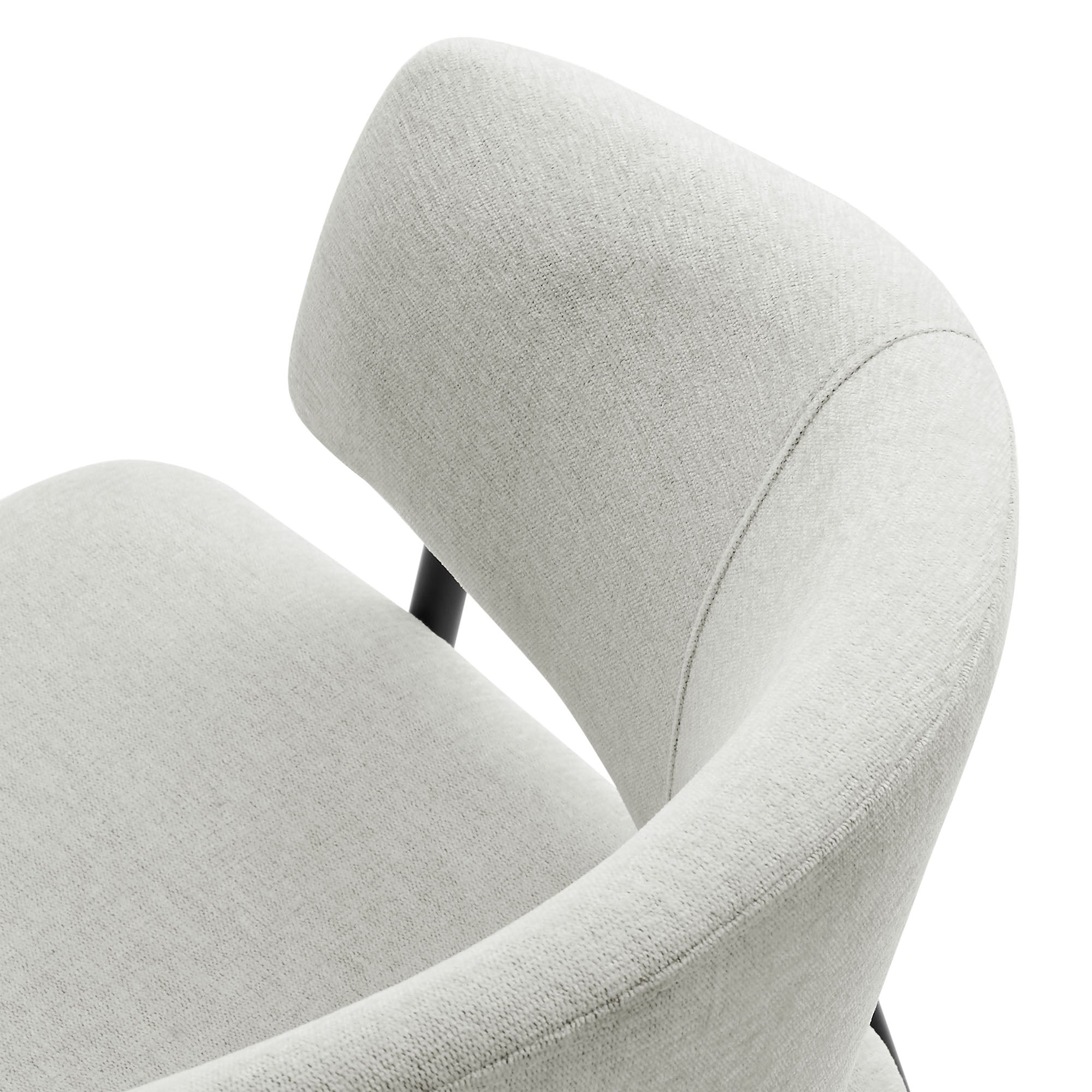 Syl Chenille Dining Chair Set - Newsprint Black Denmark Home