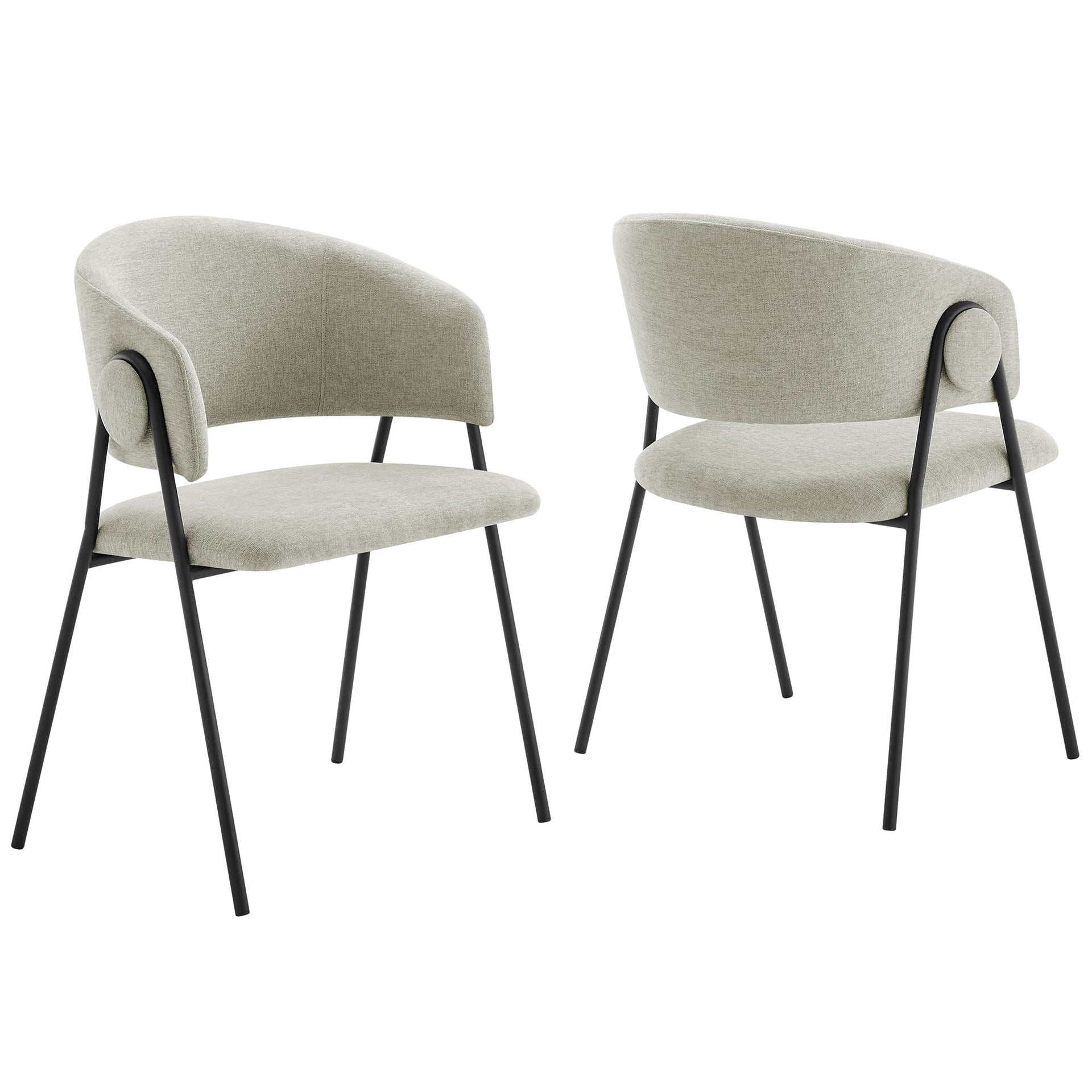 Syl Chenille Dining Chair Set - Eucalyptus Black (Copy) Denmark Home