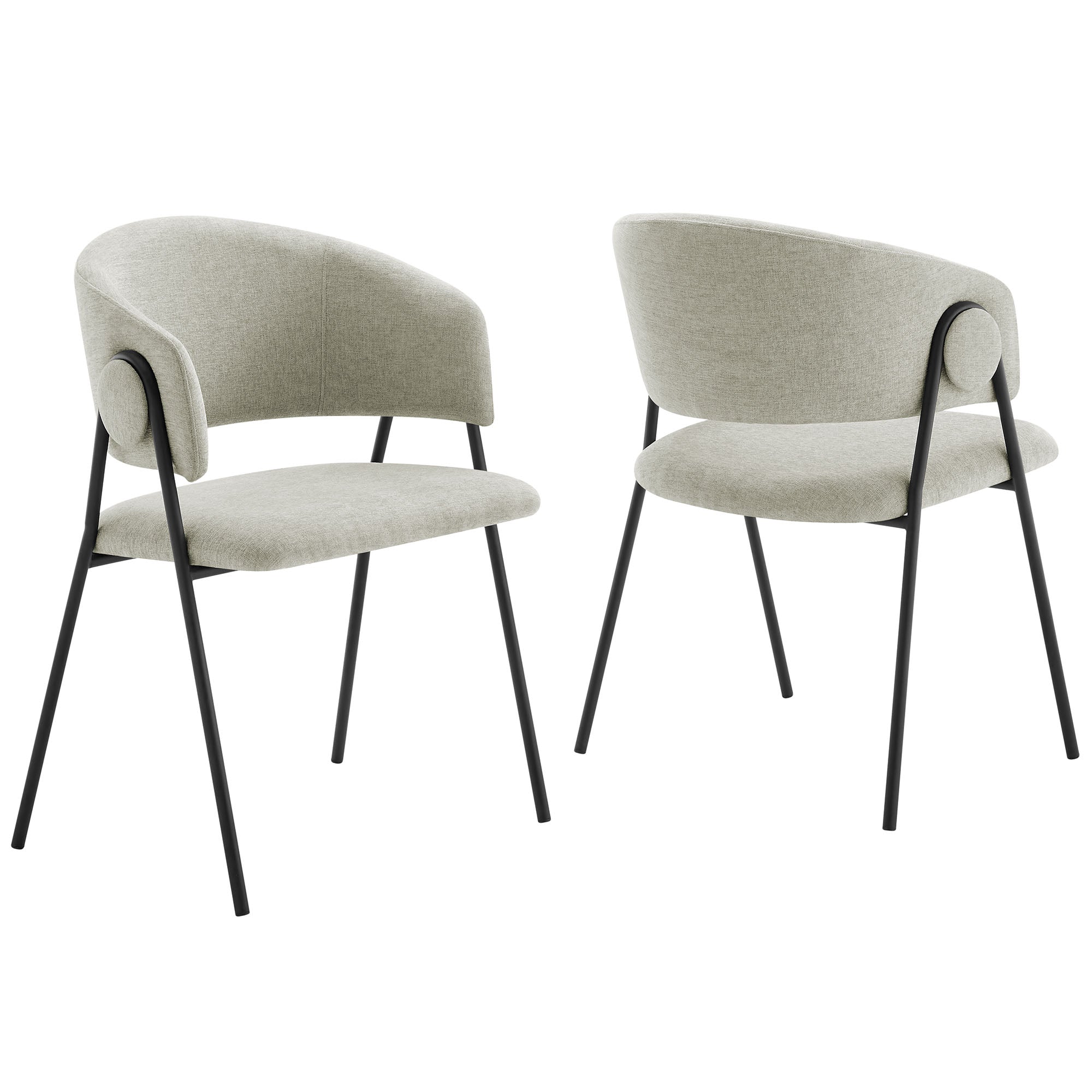 Syl Chenille Dining Chair Set - Eucalyptus Black (Copy) Denmark Home