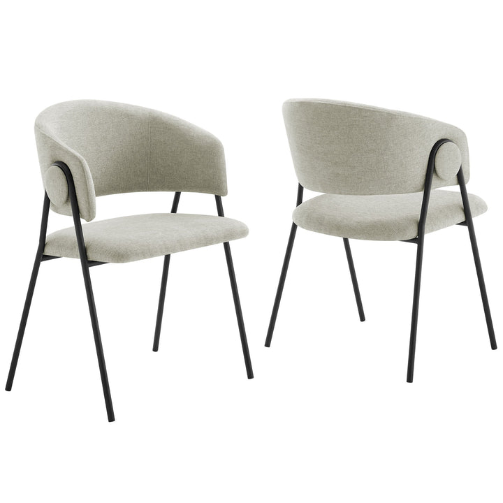 Syl Chenille Dining Chair Set - Eucalyptus Black (Copy) Denmark Home