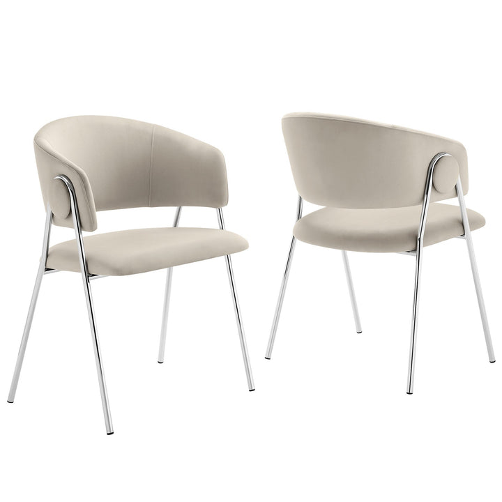 Syl Velvet Dining Chair Set - Moss Green Silver (Copy) Denmark Home