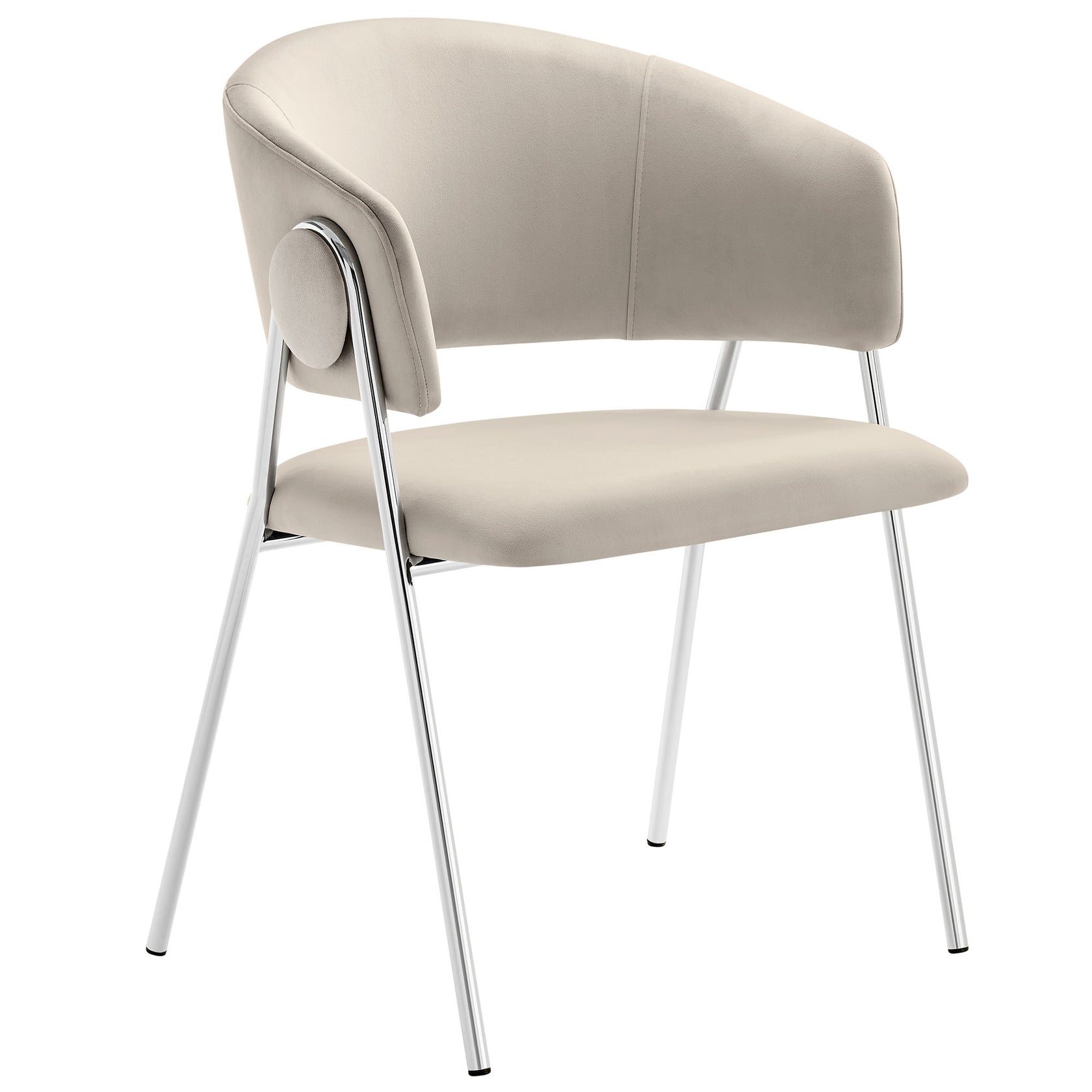 Syl Velvet Dining Chair Set - Almond Silver Denmark Home