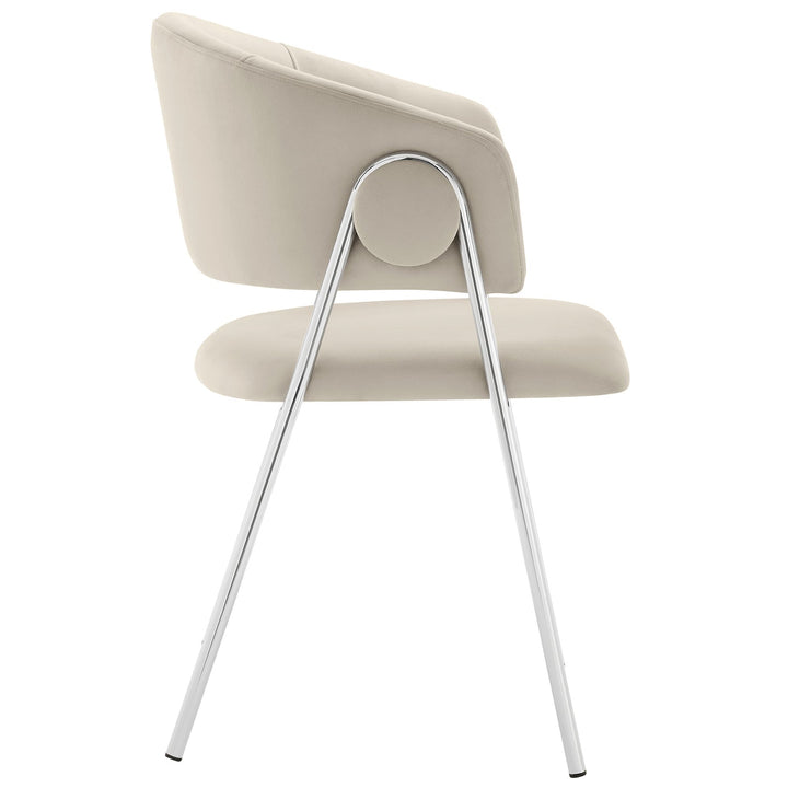 Syl Velvet Dining Chair Set - Almond Silver Denmark Home