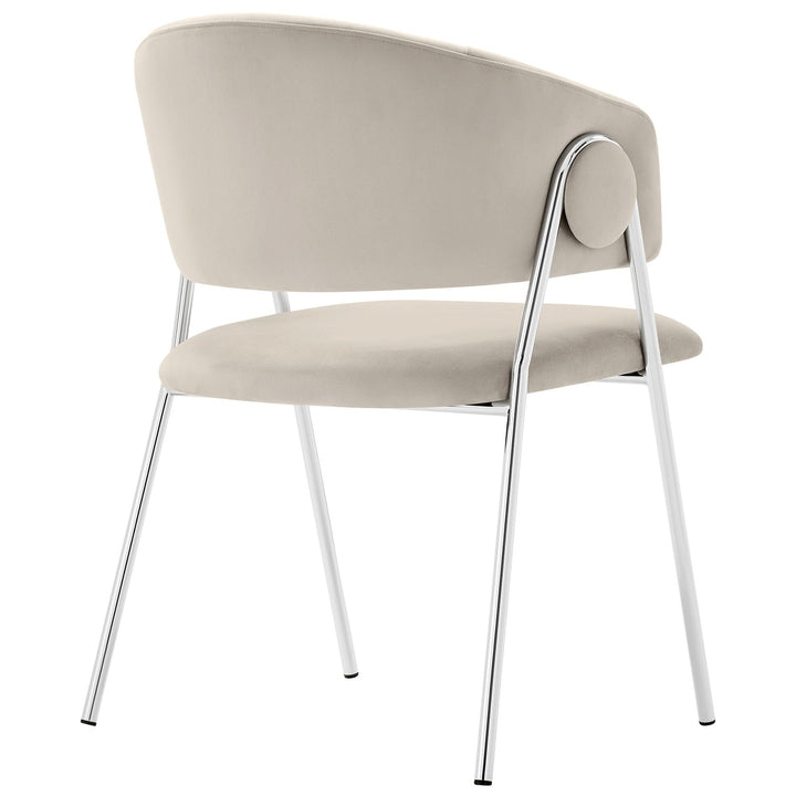 Syl Velvet Dining Chair Set - Almond Silver Denmark Home