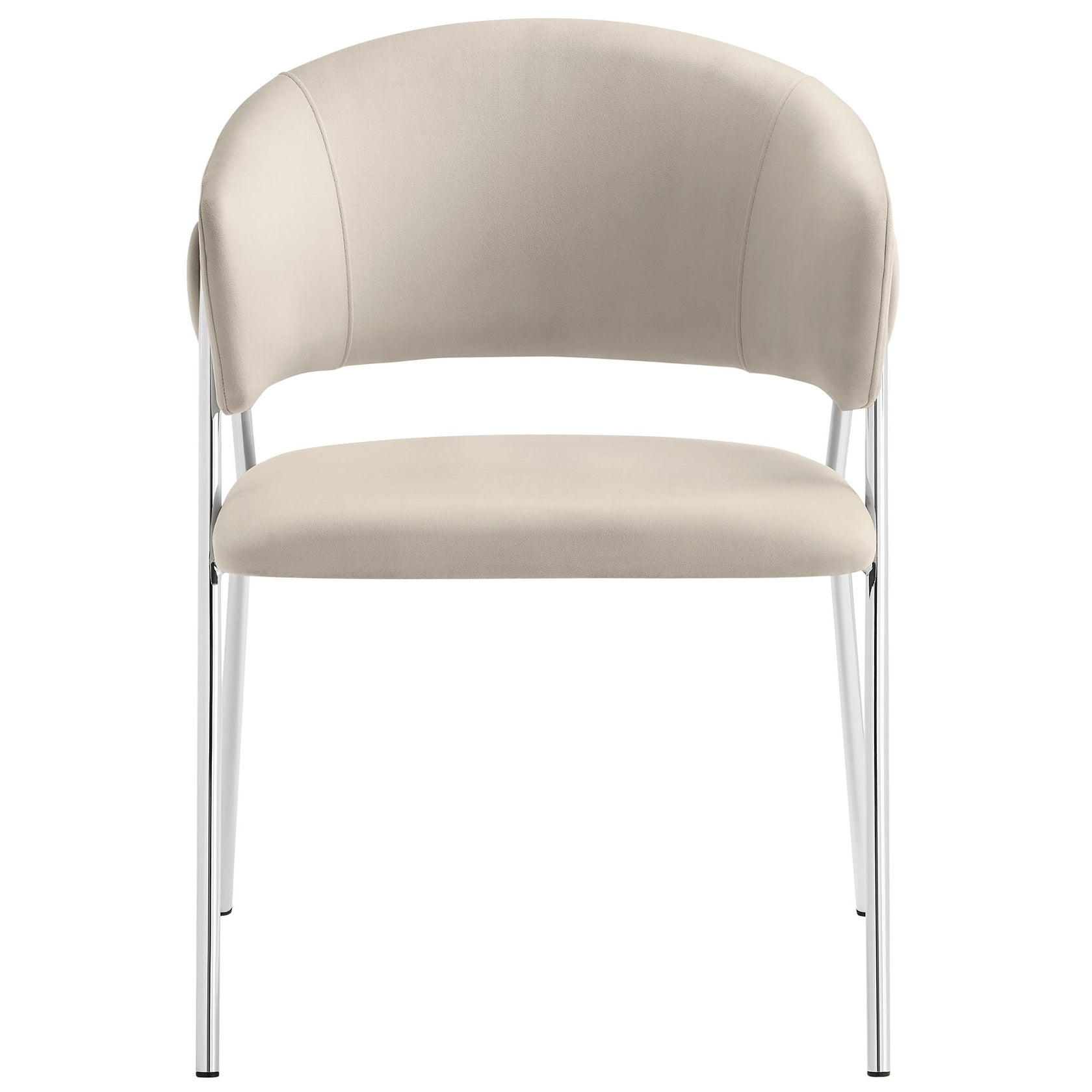 Syl Velvet Dining Chair Set - Almond Silver Denmark Home