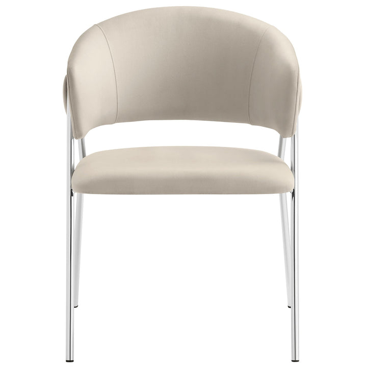 Syl Velvet Dining Chair Set - Almond Silver Denmark Home