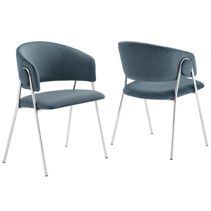 Syl Velvet Dining Chair Set - Almond Silver (Copy) Denmark Home