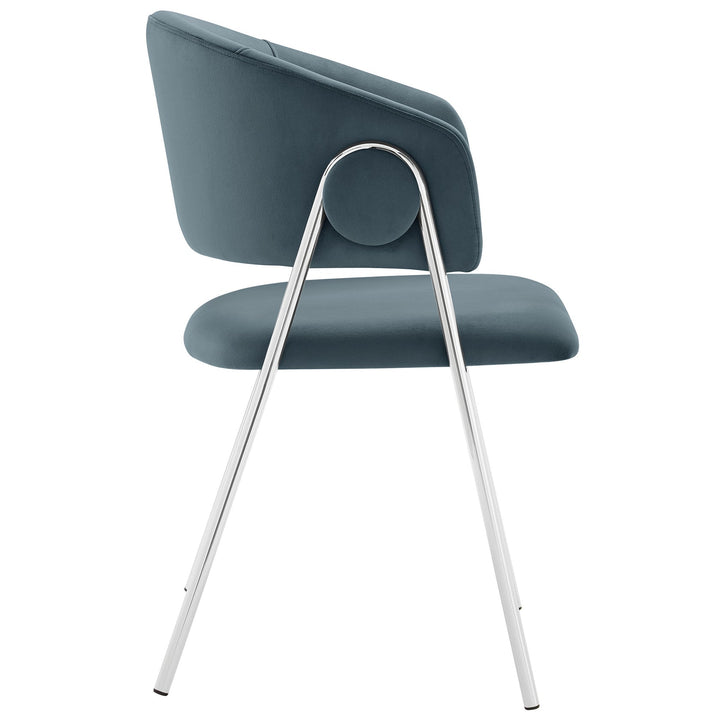 Syl Velvet Dining Chair Set - Cadet Blue Denmark Home