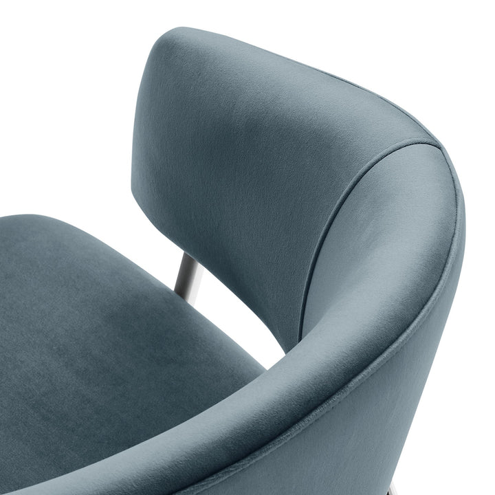Syl Velvet Dining Chair Set - Cadet Blue Denmark Home