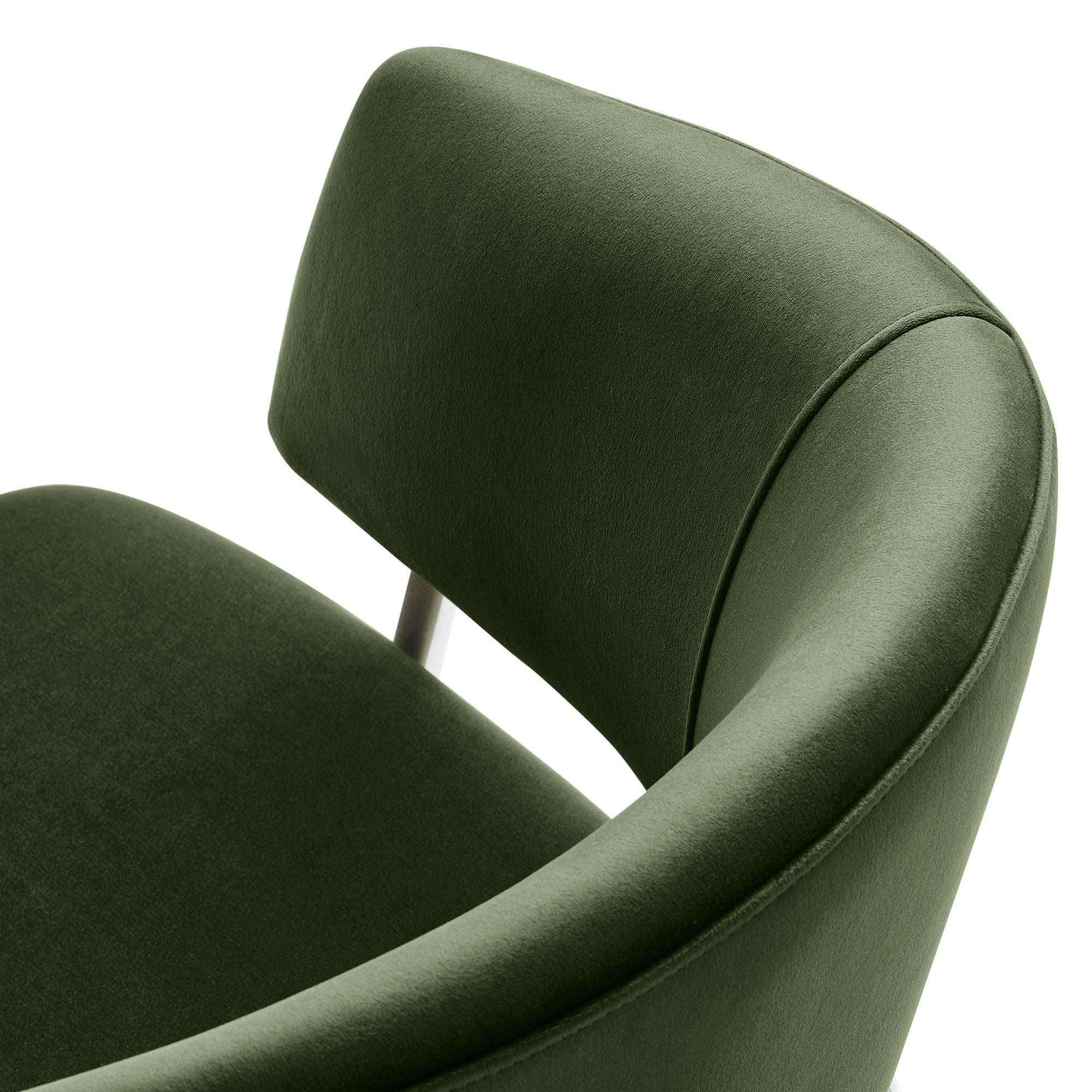 Syl Velvet Dining Chair Set - Moss Green Silver Denmark Home
