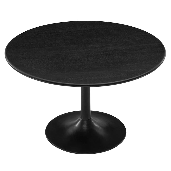 Lippa 48" Round Solid Wood Dining Table - Black Denmark Home
