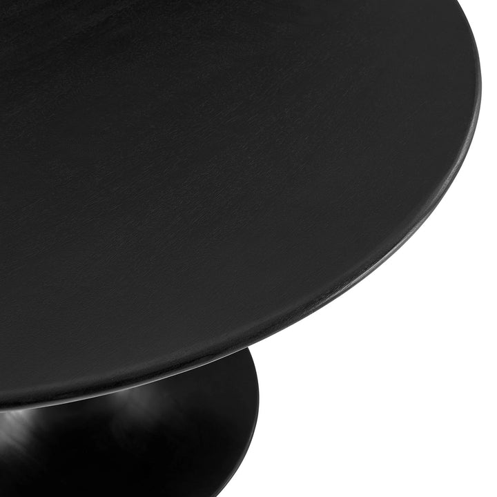 Lippa 48" Round Solid Wood Dining Table - Black Denmark Home