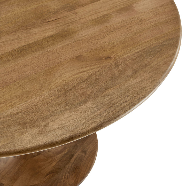Lippa 48" Round Solid Wood Dining Table - Natural Denmark Home