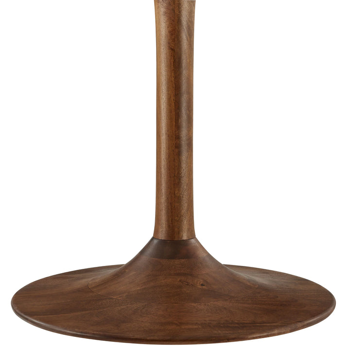 Lippa 48" Round Solid Wood Dining Table - Walnut Denmark Home
