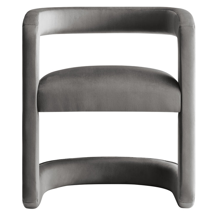 Vigo Velvet Barrel Dining Chair - Storm Gray Denmark Home