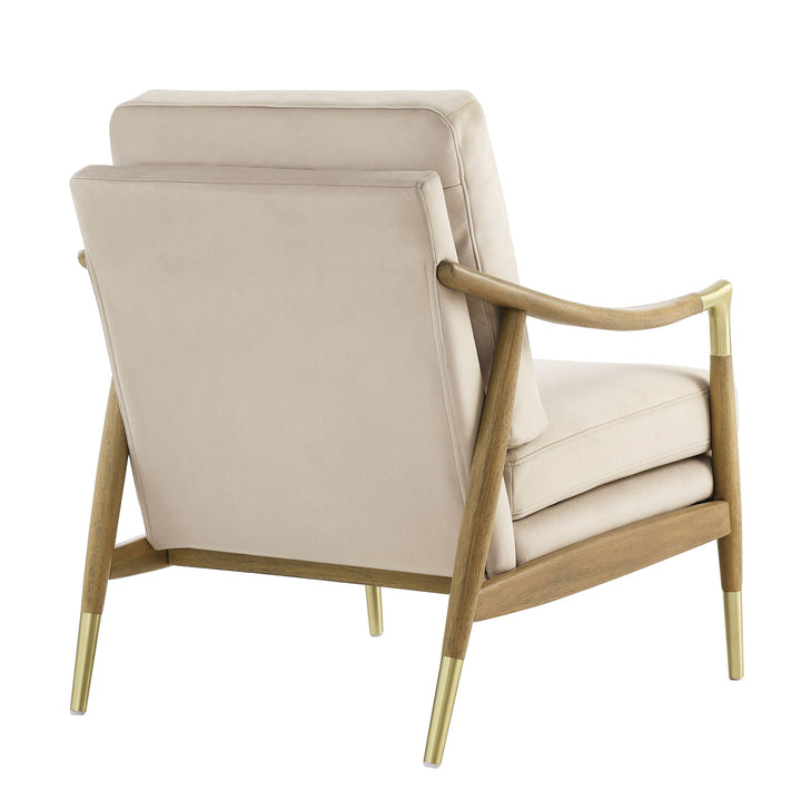 Elvano Performance Velvet Accent Chair - Almond Walnut Denmark Home