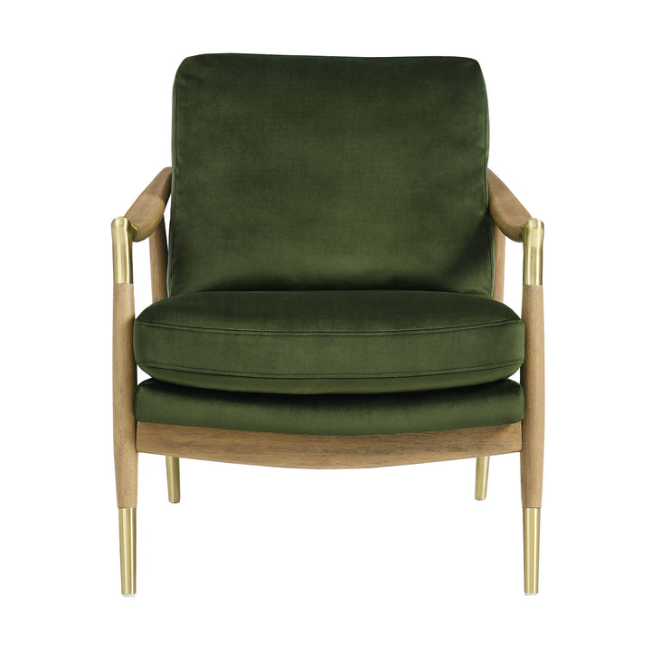 Elvano Performance Velvet Accent Chair – Cadet Blue Walnut (Copy) Denmark Home
