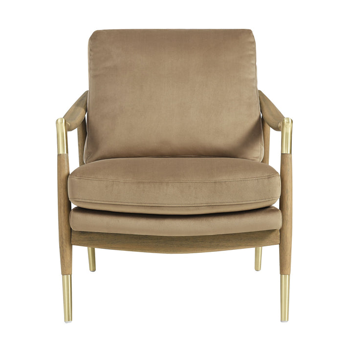 Elvano Performance Velvet Accent Chair – Moss Green Walnut (Copy) Denmark Home