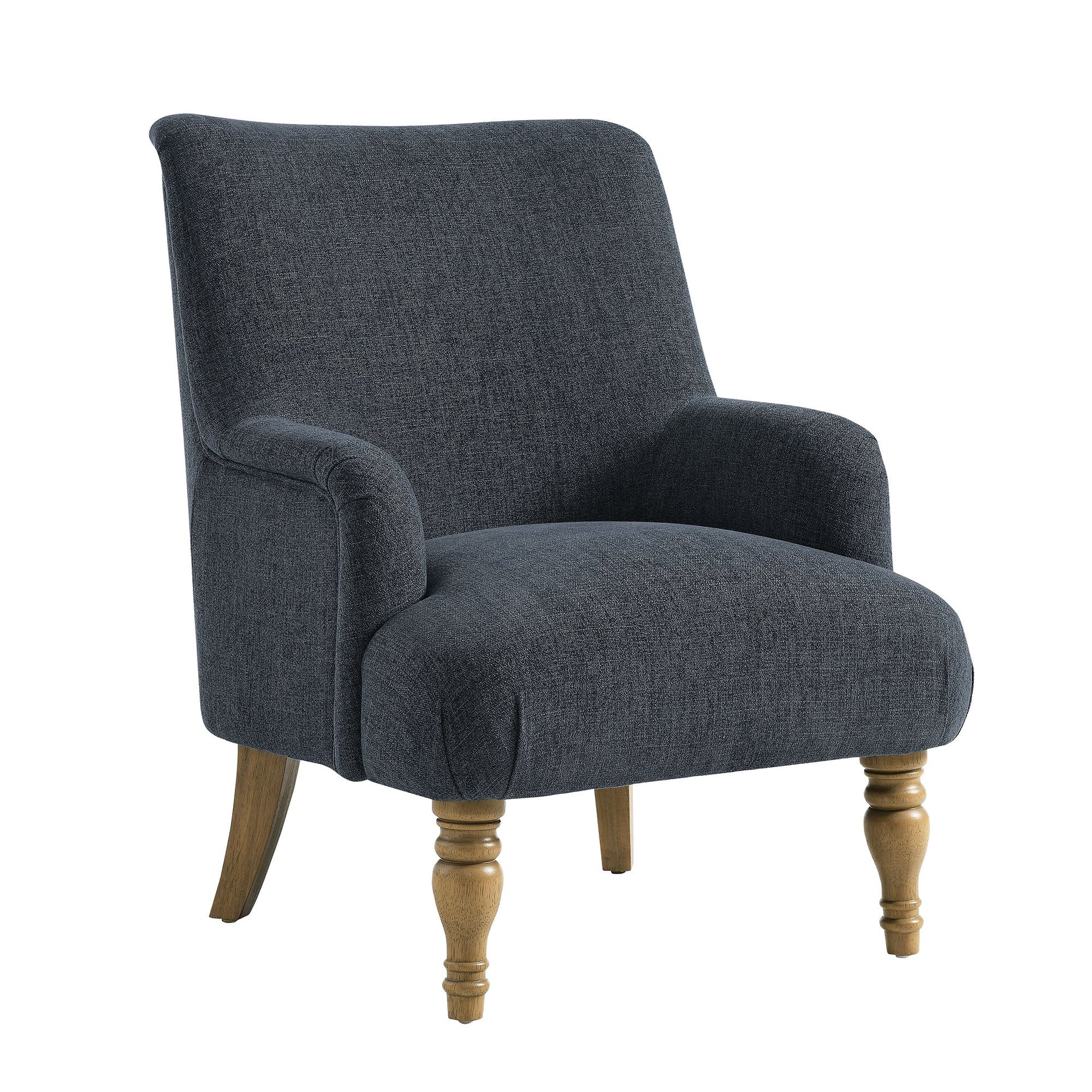 Prime Slub Weave Accent Armchair – Slate Blue Denmark Home