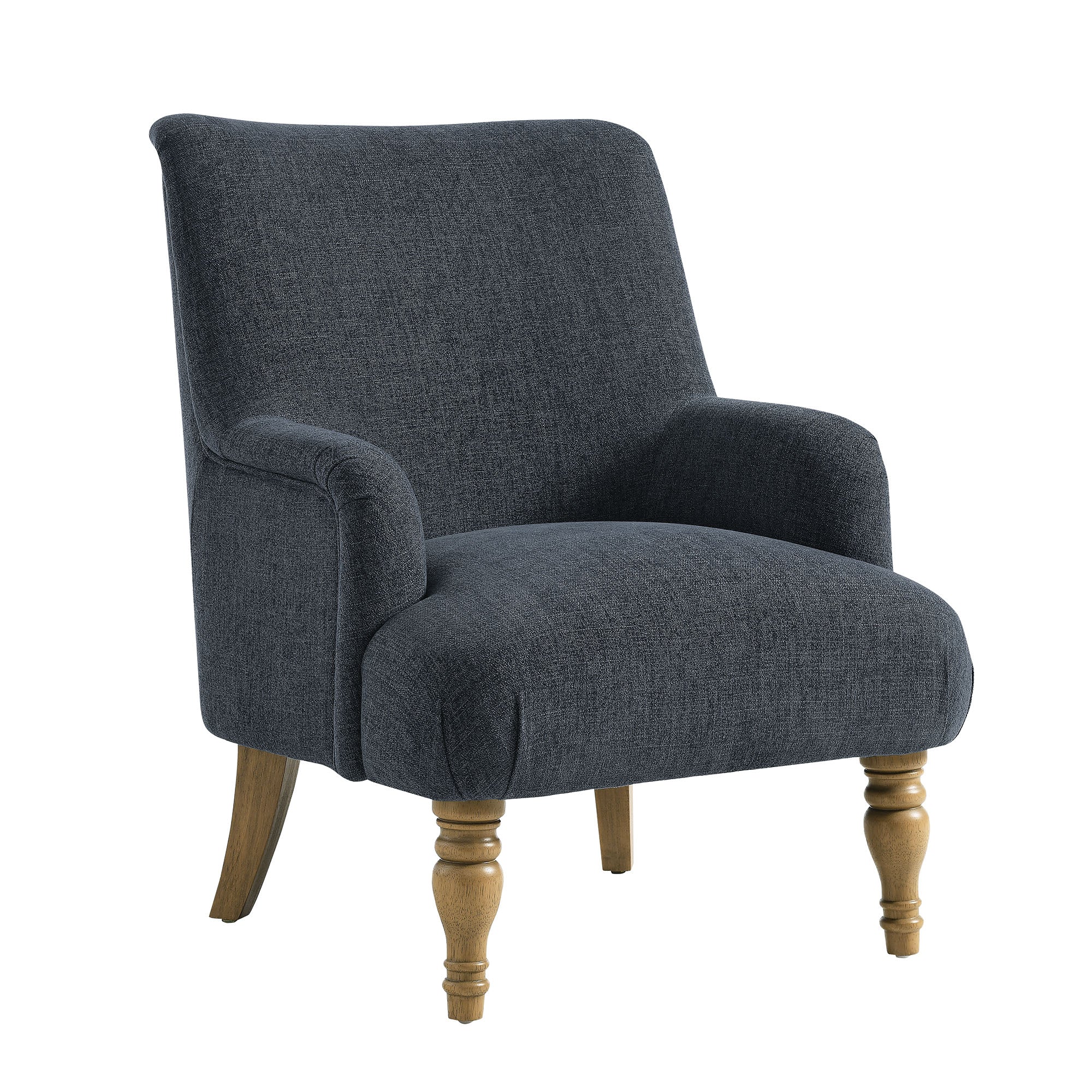 Prime Slub Weave Accent Armchair – Slate Blue Denmark Home