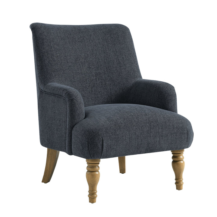 Prime Slub Weave Accent Armchair – Slate Blue Denmark Home