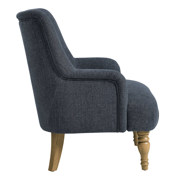 Prime Slub Weave Accent Armchair – Slate Blue Denmark Home
