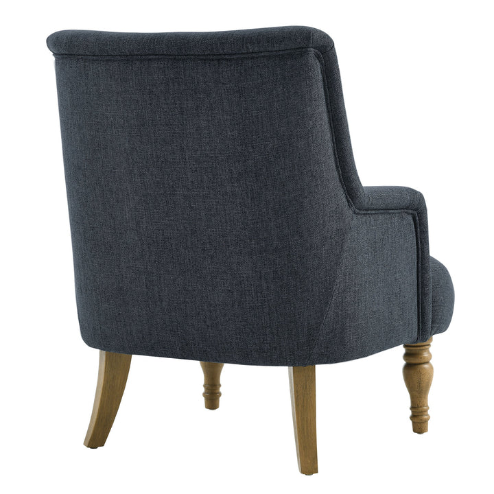 Prime Slub Weave Accent Armchair – Slate Blue Denmark Home