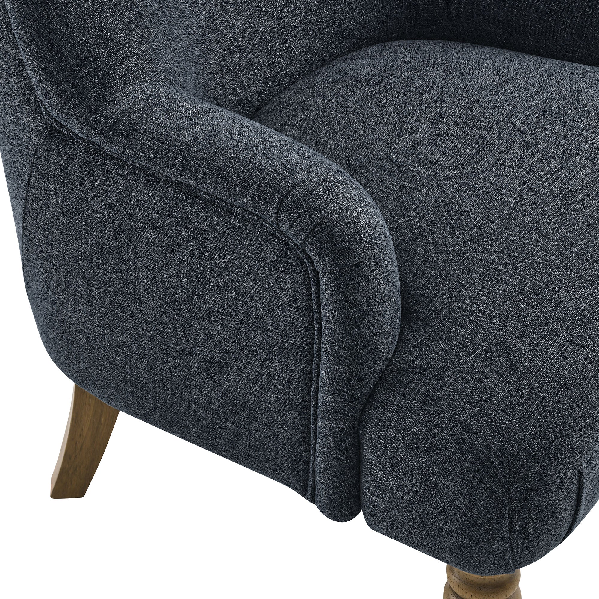 Prime Slub Weave Accent Armchair – Slate Blue Denmark Home