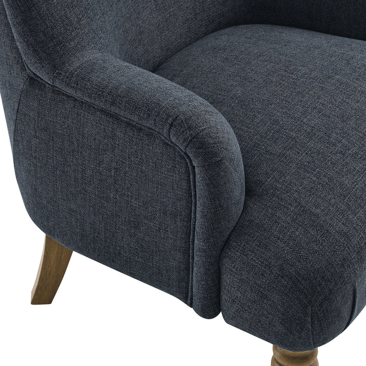 Prime Slub Weave Accent Armchair – Slate Blue Denmark Home