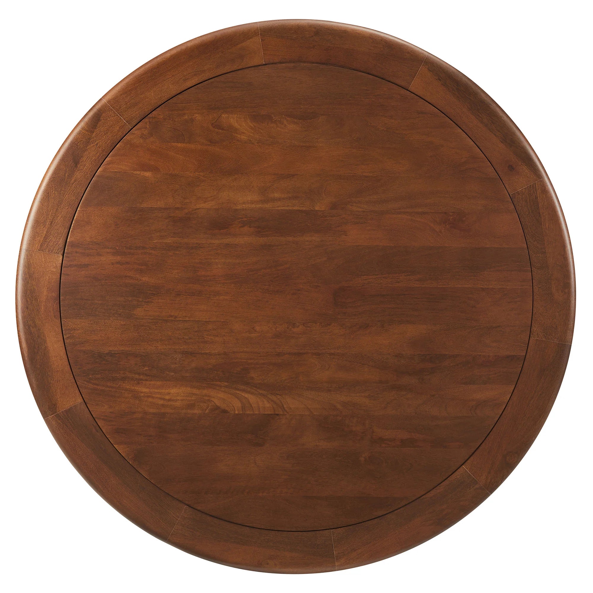 Lippa 48" Round Pedestal Solid Wood Dining Table - Brass Walnut Denmark Home