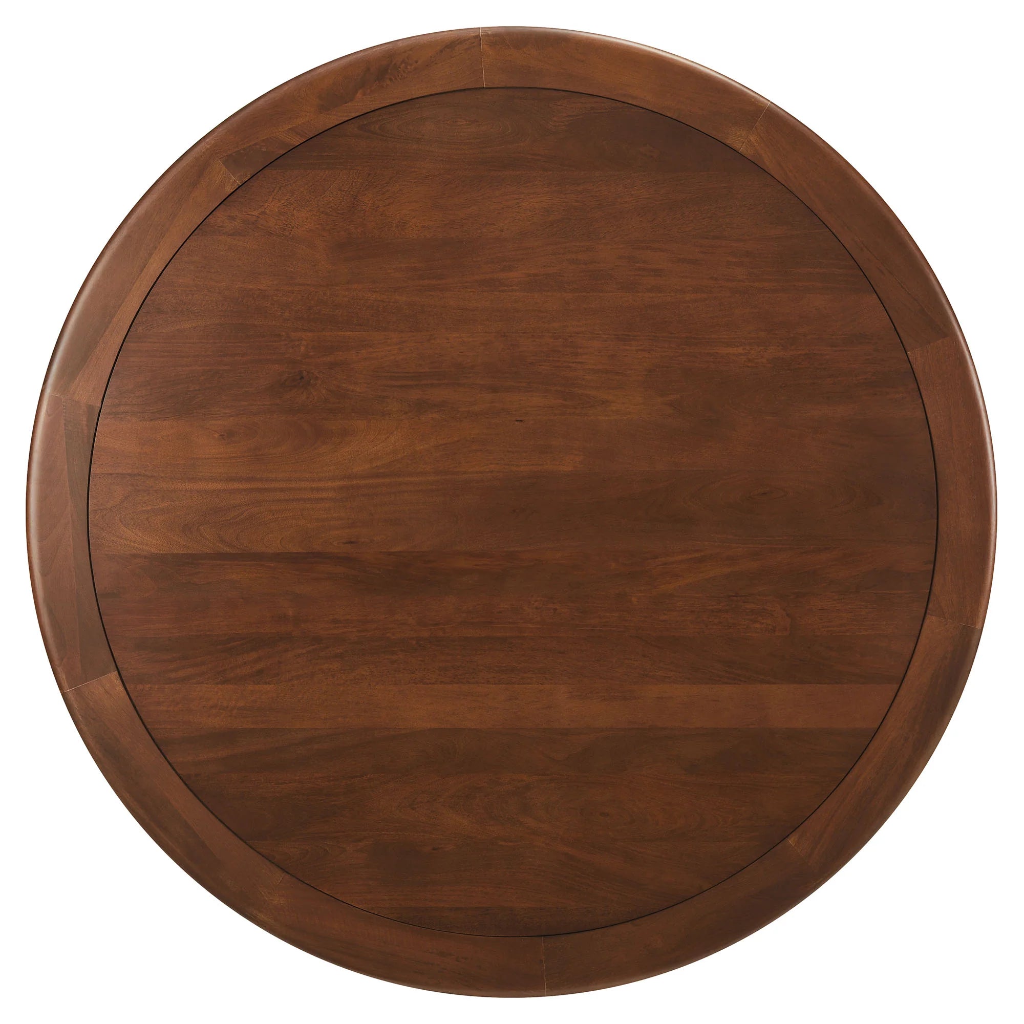 Lippa 60" Round Pedestal Solid Wood Dining Table - Brass Walnut Denmark Home