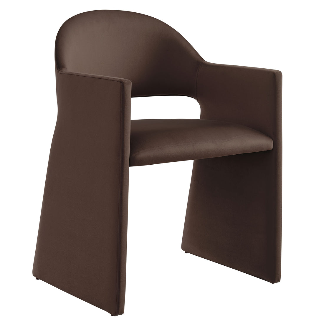 Sok Performance Velvet Dining Armchair - Chocolate Brown Denmark Home