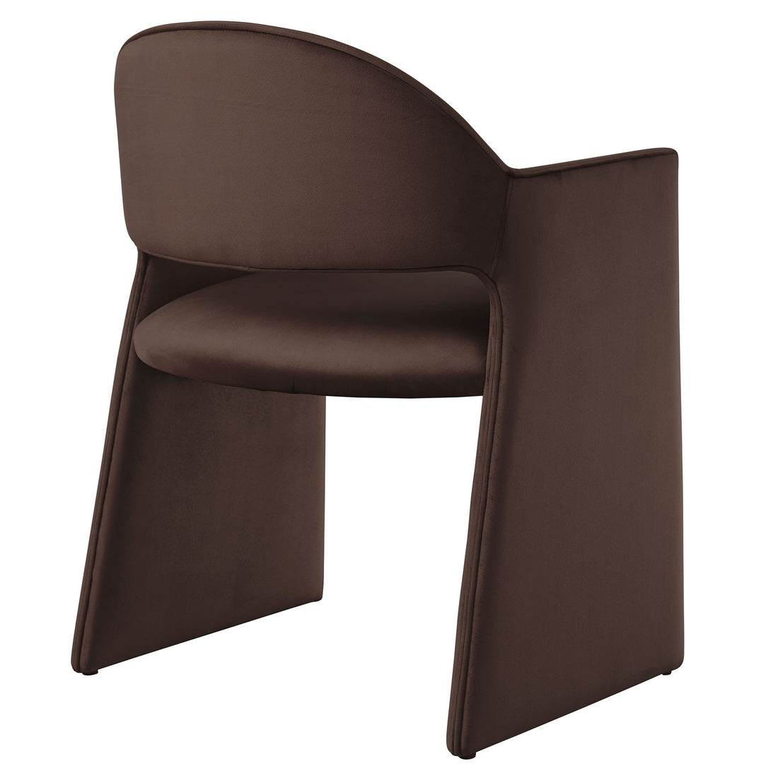 Sok Performance Velvet Dining Armchair - Chocolate Brown Denmark Home