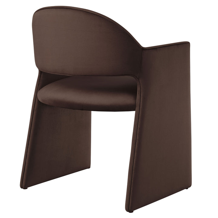 Sok Performance Velvet Dining Armchair - Chocolate Brown Denmark Home