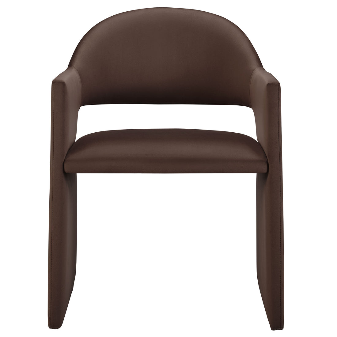 Sok Performance Velvet Dining Armchair - Chocolate Brown Denmark Home