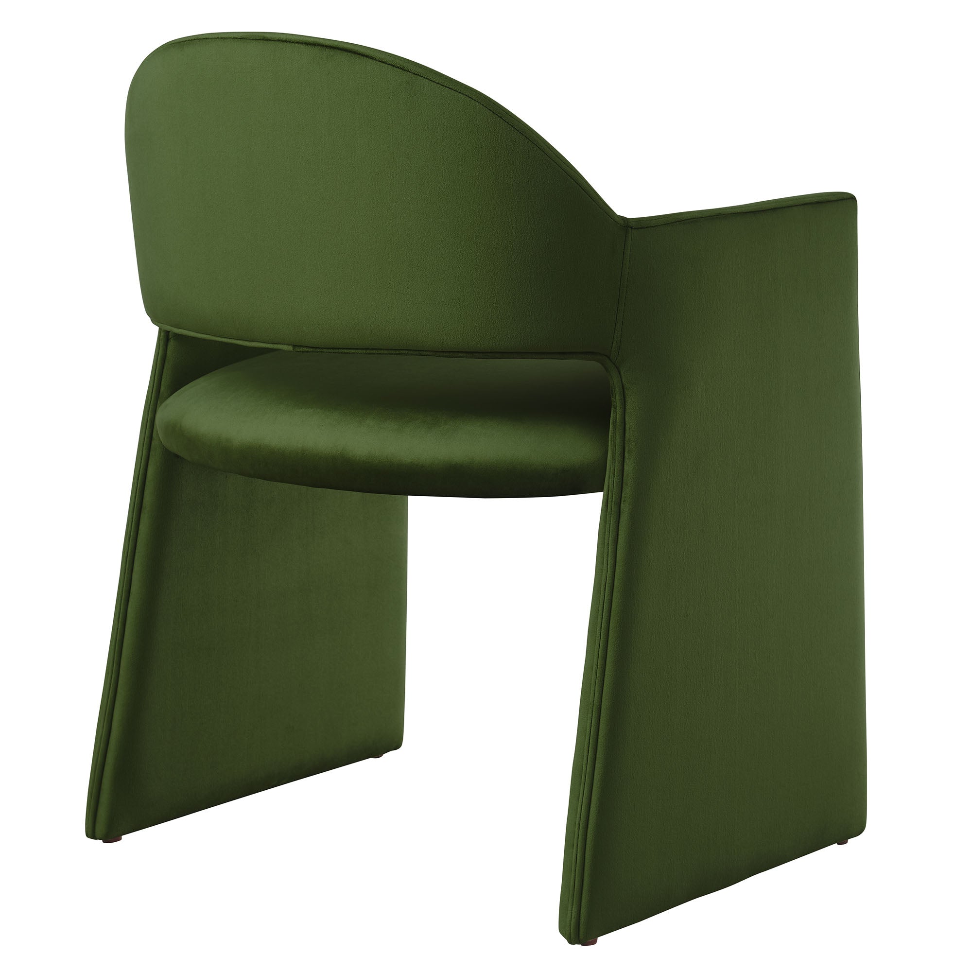 Sok Performance Velvet Dining Armchair - Moss Green Denmark Home