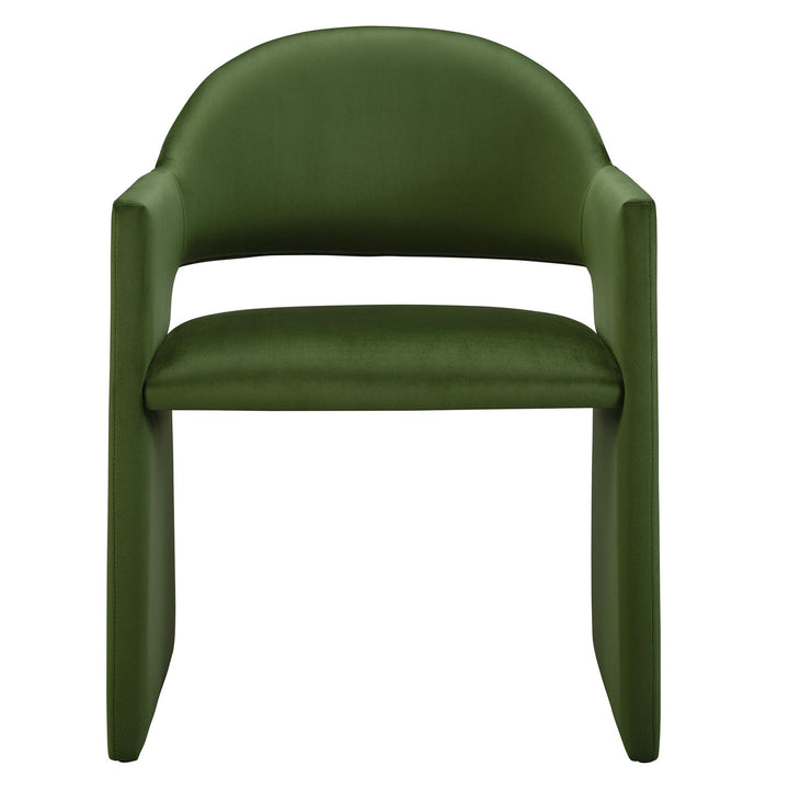 Sok Performance Velvet Dining Armchair - Moss Green Denmark Home