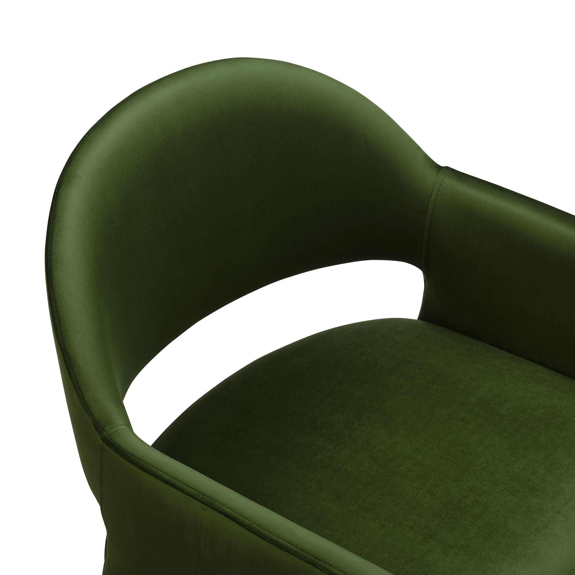 Sok Performance Velvet Dining Armchair - Moss Green Denmark Home