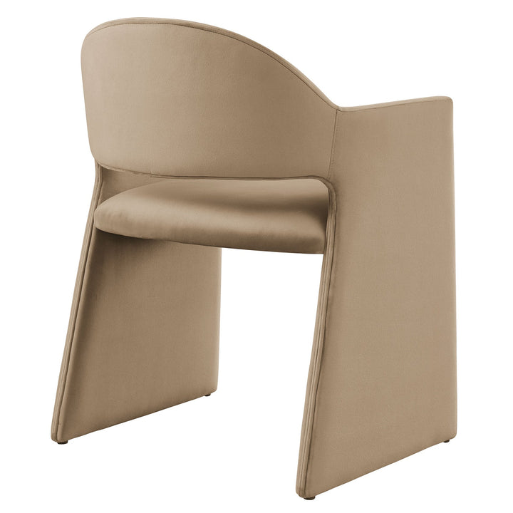 Sok Performance Velvet Dining Armchair - Taupe Denmark Home