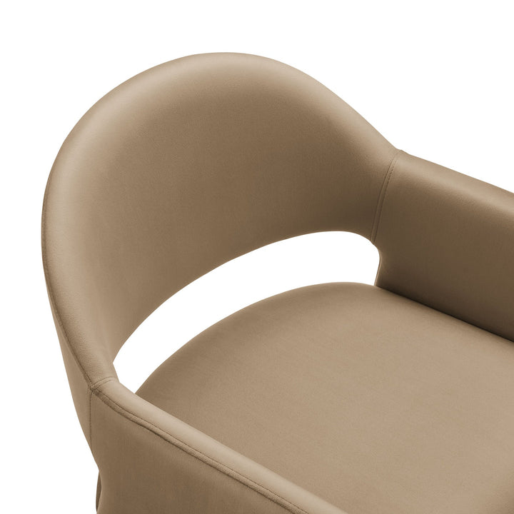 Sok Performance Velvet Dining Armchair - Taupe Denmark Home