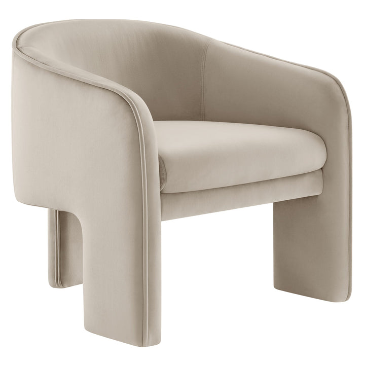 Vetmun Performance Velvet Accent Chair-Almond Denmark Home