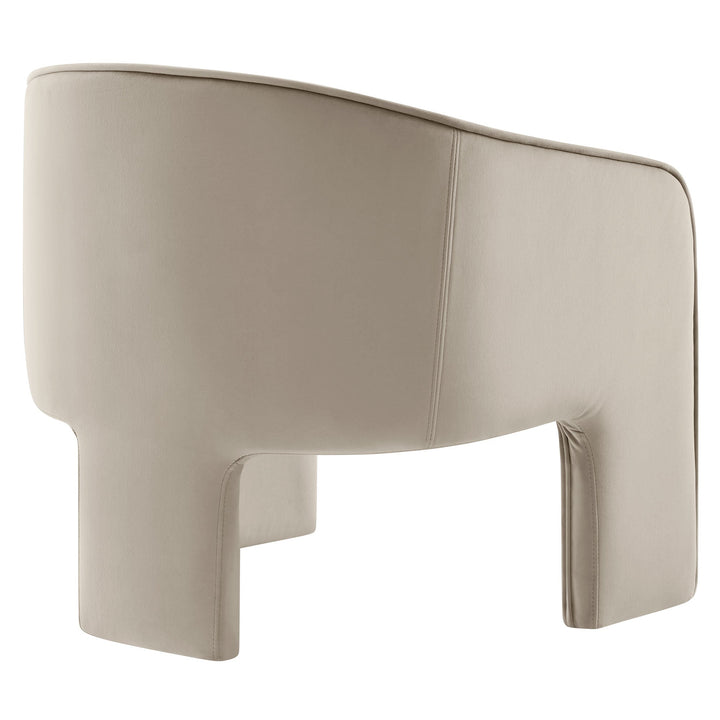 Vetmun Performance Velvet Accent Chair-Almond Denmark Home