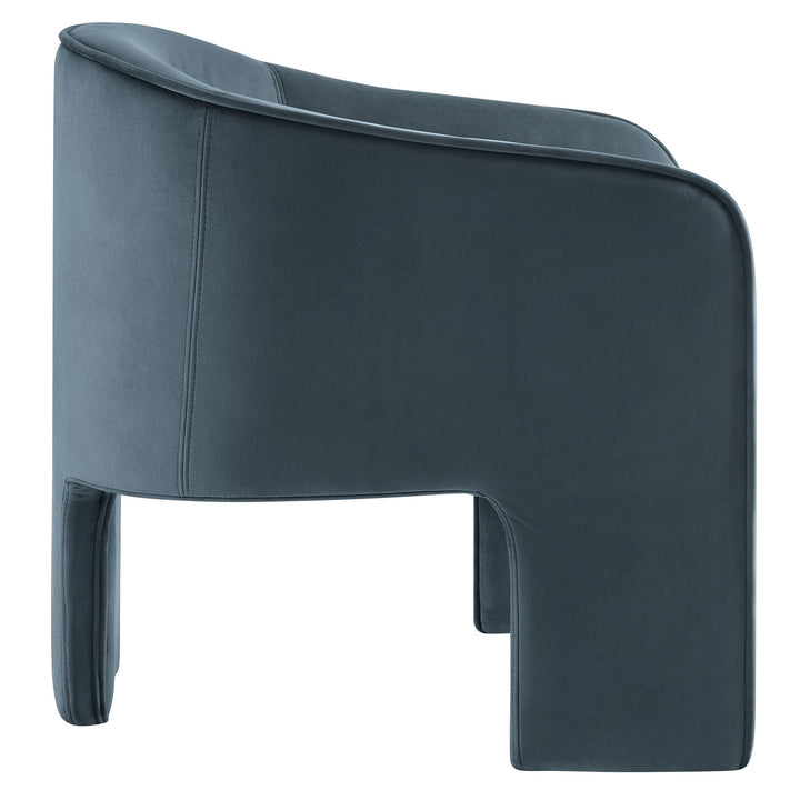 Vetmun Performance Velvet Accent Chair-Cadet Blue Denmark Home