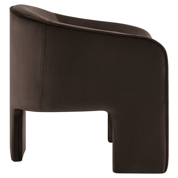 Vetmun Performance Velvet Accent Chair-Chocolate brown Denmark Home