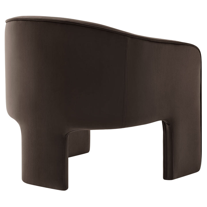 Vetmun Performance Velvet Accent Chair-Chocolate brown Denmark Home